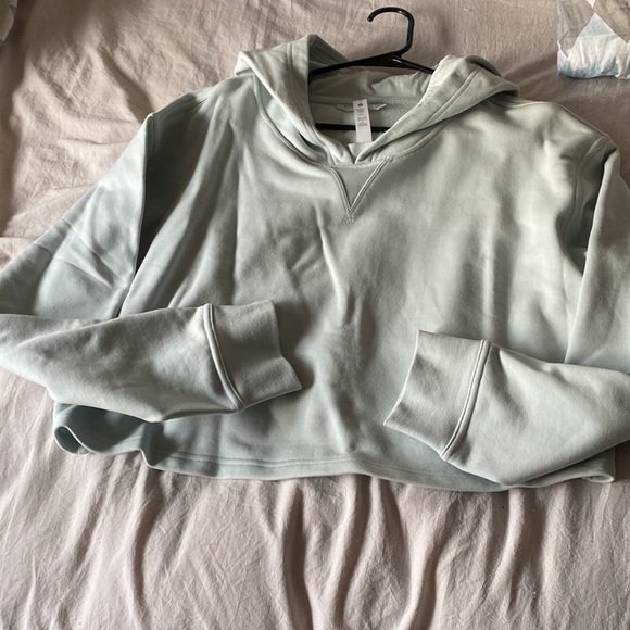 Lululemon All Yours Cropped Hoodie in Ocean Air - Picture 5 of 6